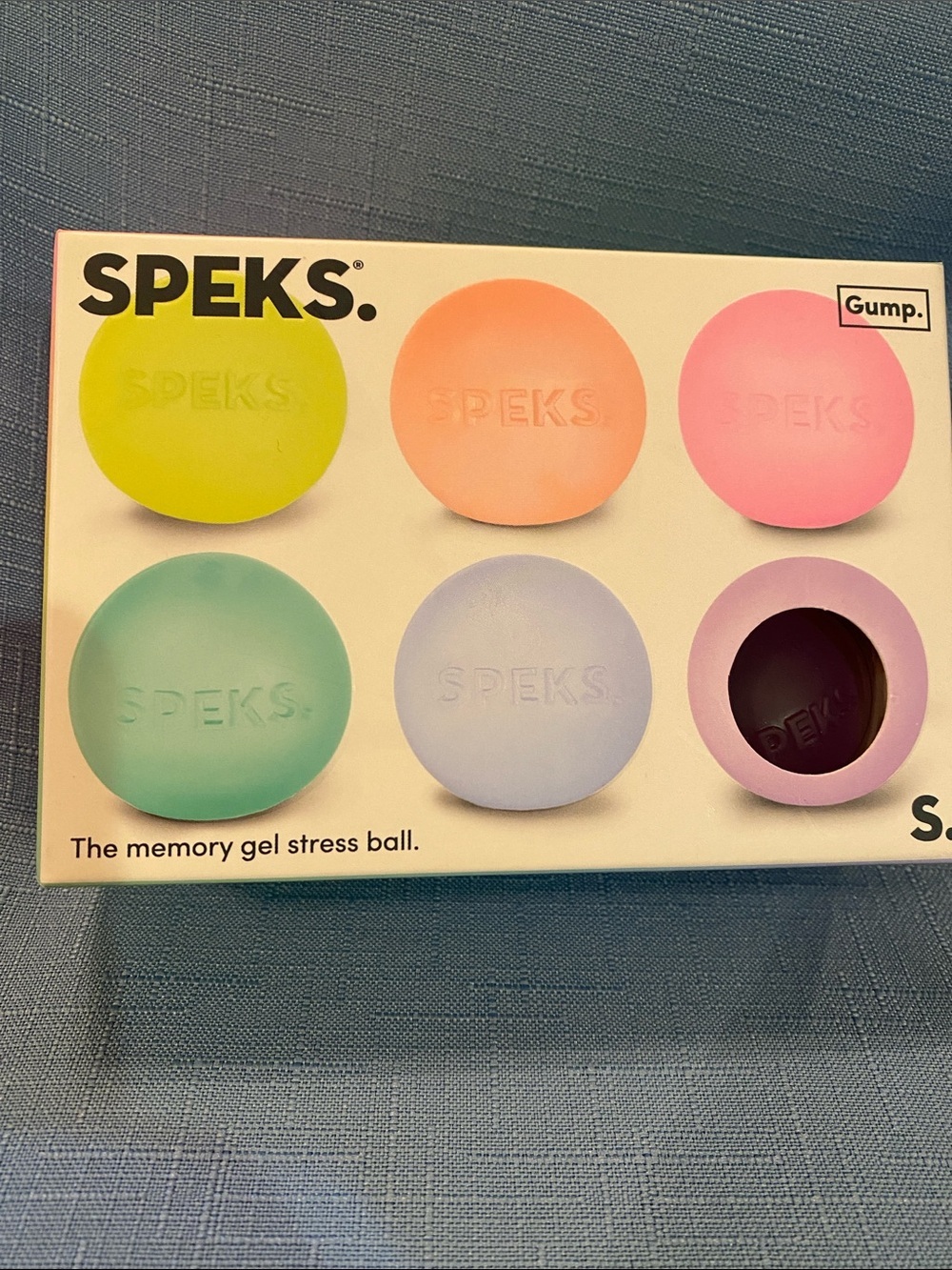SPEKS GUMP Mini Squishy Stress Ball Rainbow One Pack of 6